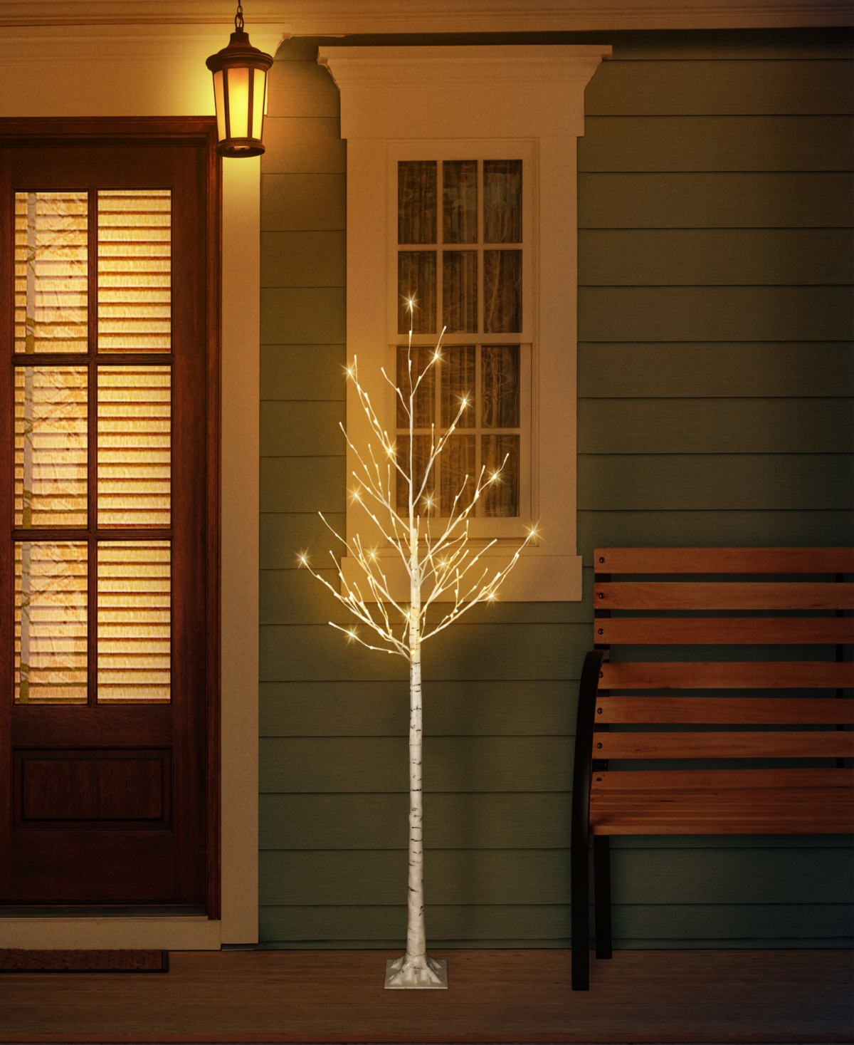 Puleo 6' Pre-lit Artificial Twig Tree In White