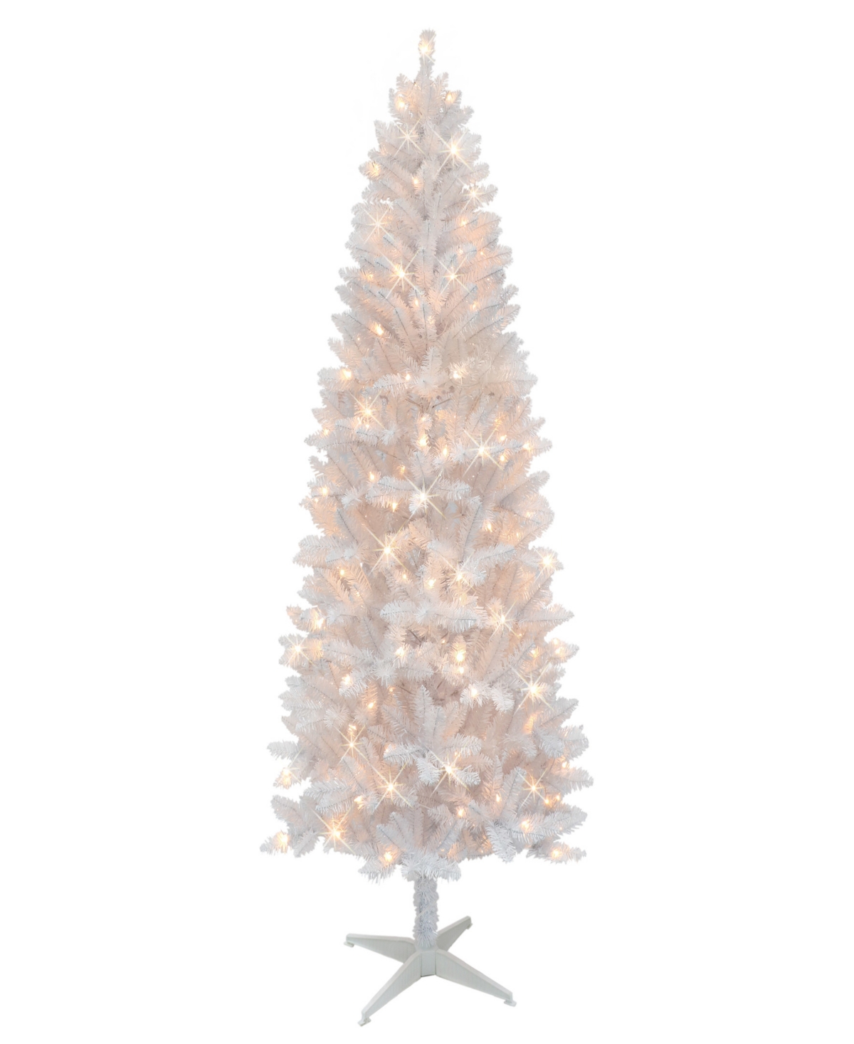 Puleo 6' Pre-lit Carson Artificial Pine Tree In White