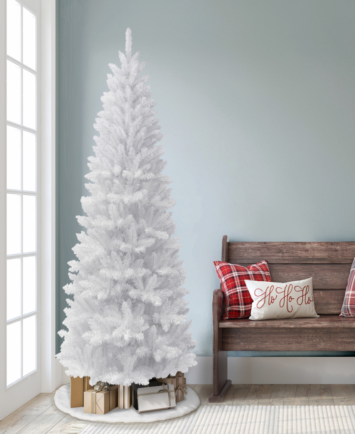 Puleo 6' Unlit Carson Artificial Pine Tree In White