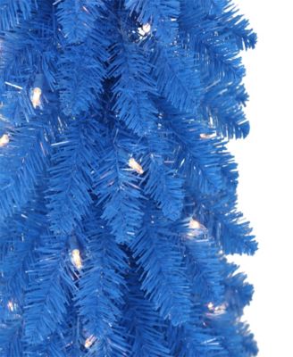 Puleo 4' Pre-Lit Artificial Alpine Pencil Tree - Macy's