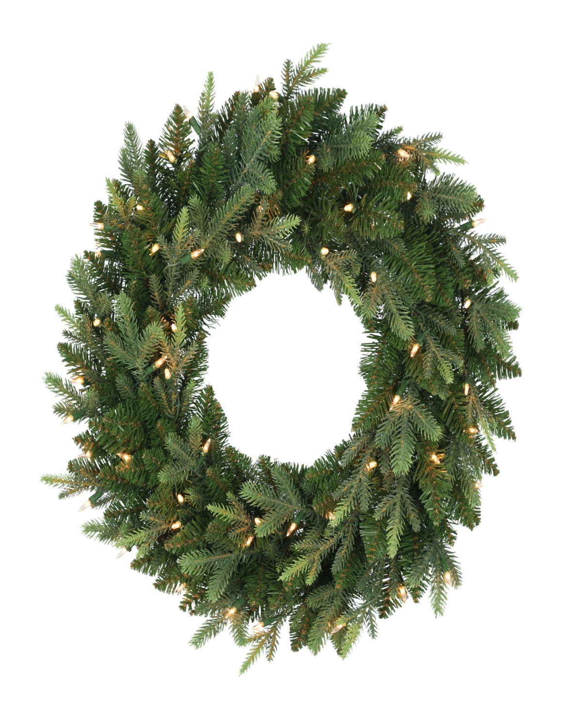 Puleo 24" Pre-lit Balsam Fir Wreath In Green