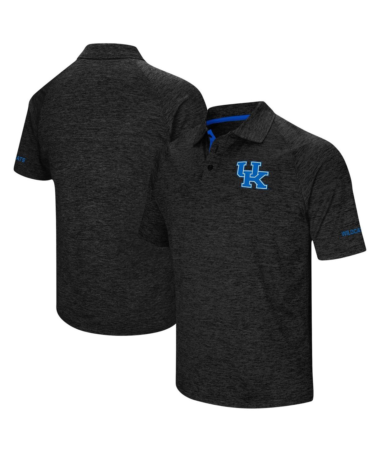 Colosseum Men's  Black Kentucky Wildcats Down Swing Raglan Polo Shirt In Black