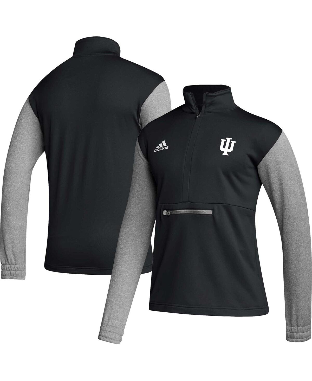Men's adidasIndiana Hoosiers Team Issue Aeroready Quarter-Zip Jacket - Black