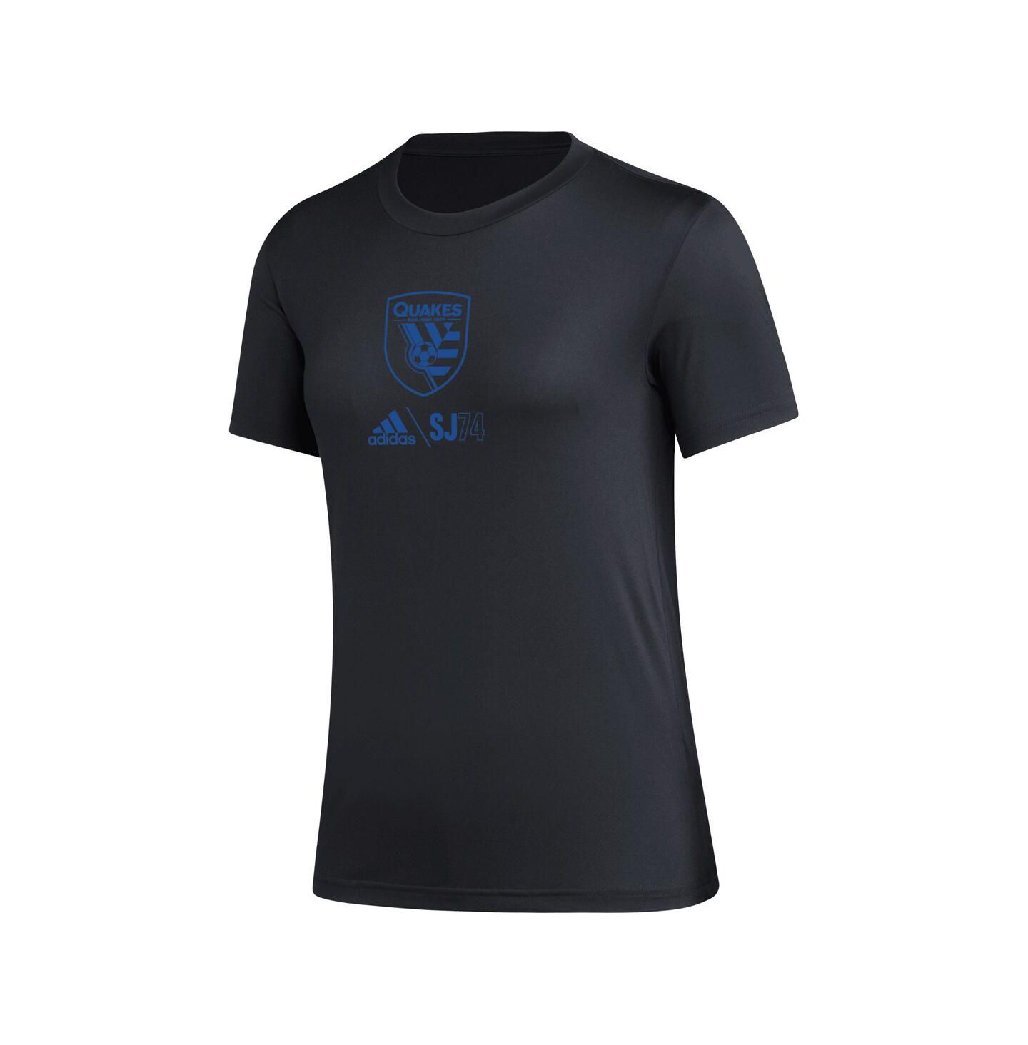 Женская футболка adidas Black San Jose Earthquakes Aeroready Club Icon — фото 3