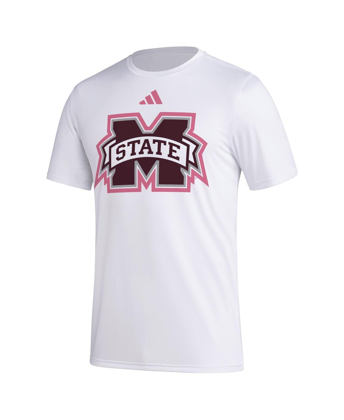 Shop Adidas Originals Men's Adidas White Mississippi State Bulldogs Pregame Aeroready T-shirt