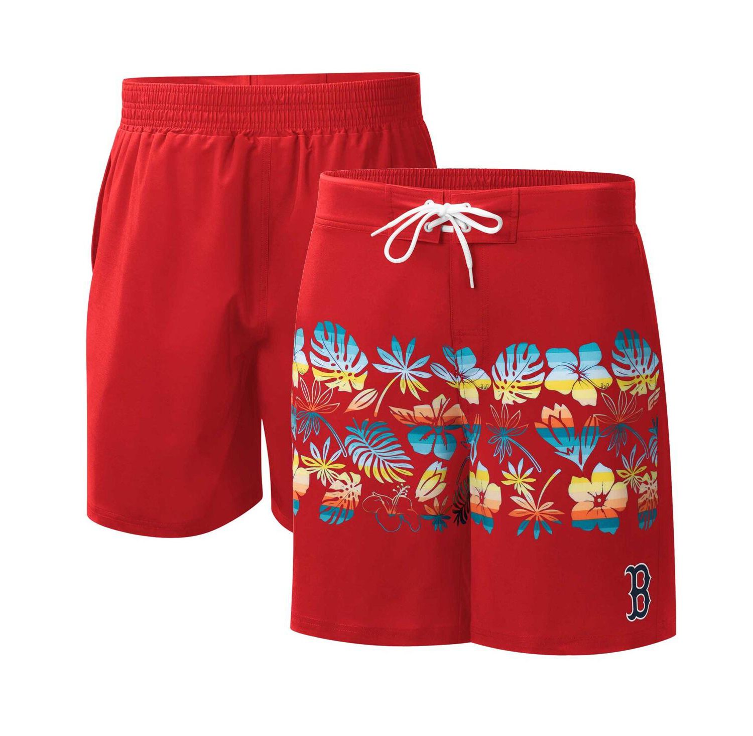 Men's Red Boston Red Sox Breeze Volley Swim Shorts