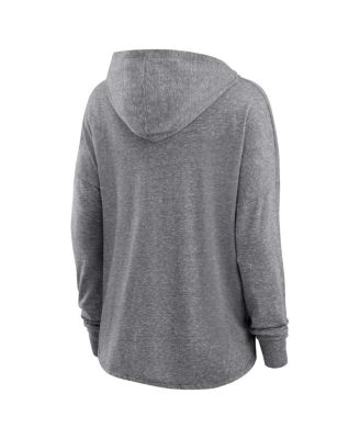 Women's Heather Gray Pittsburgh Steelers Cozy Primary Pullover Hoodie