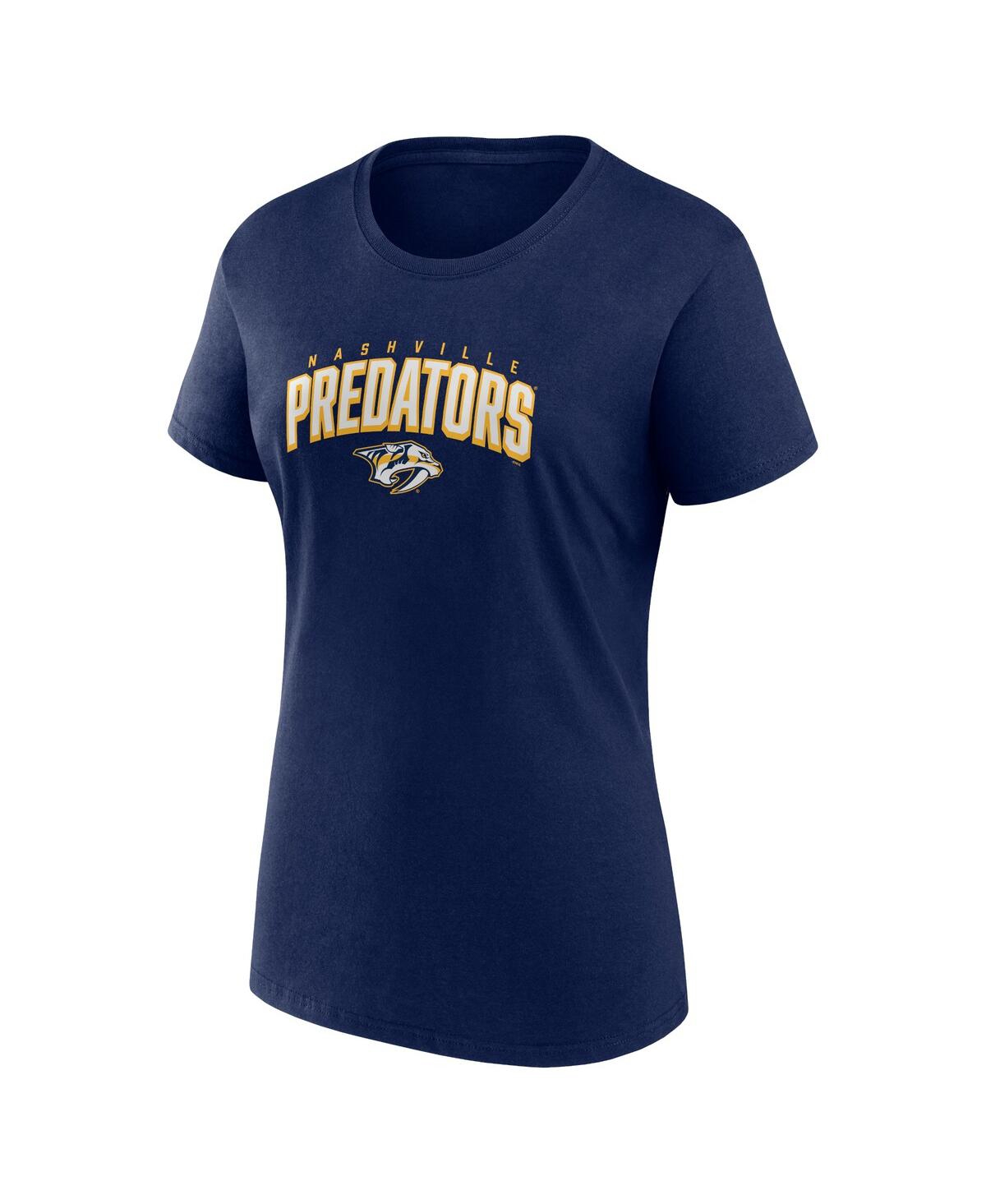 Fanatics Women's  Gold, Navy Nashville Predators Two-pack Fan T-shirt Set In Gold,navy