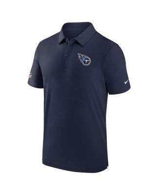 Men's Navy Tennessee Titans Sideline Coaches Performance Polo Shirt