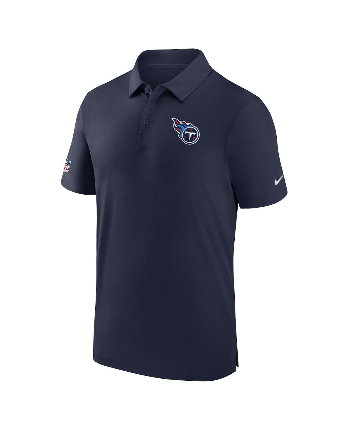 Shop Nike Men's  Navy Tennessee Titans Sideline Coaches Performance Polo Shirt