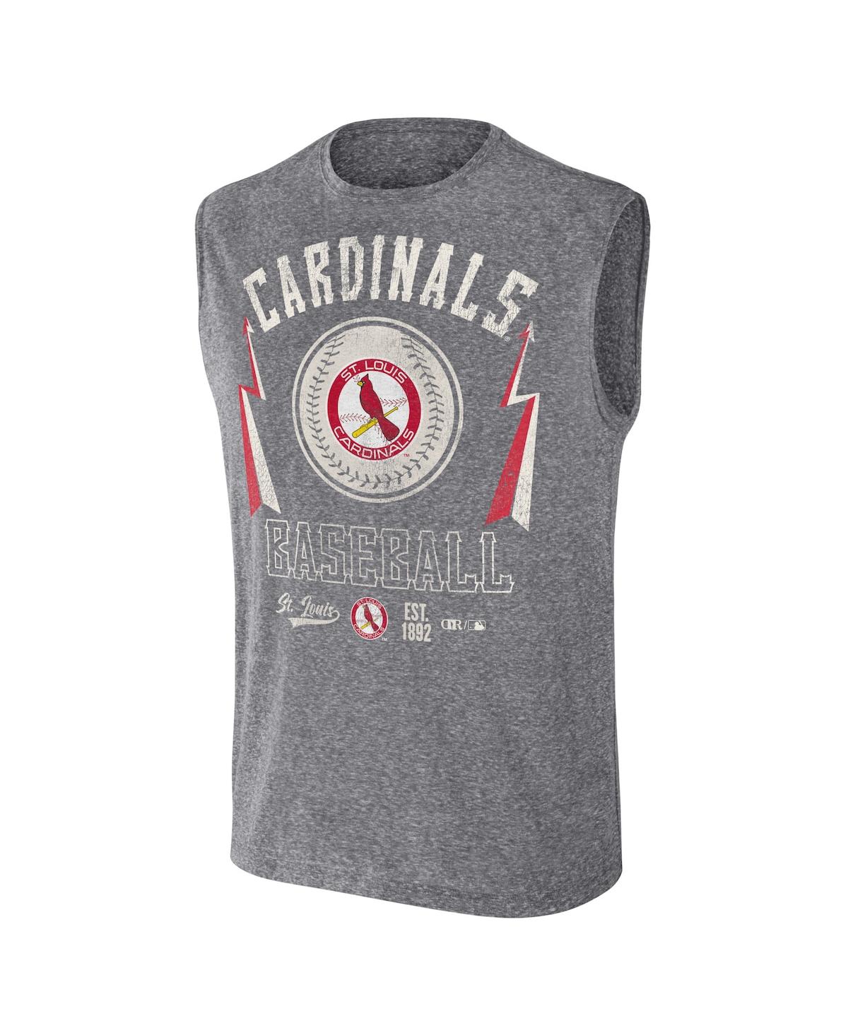 Fanatics Men's Darius Rucker Collection By  Charcoal Cleveland Guardians Muscle Tank Top In Charcoal