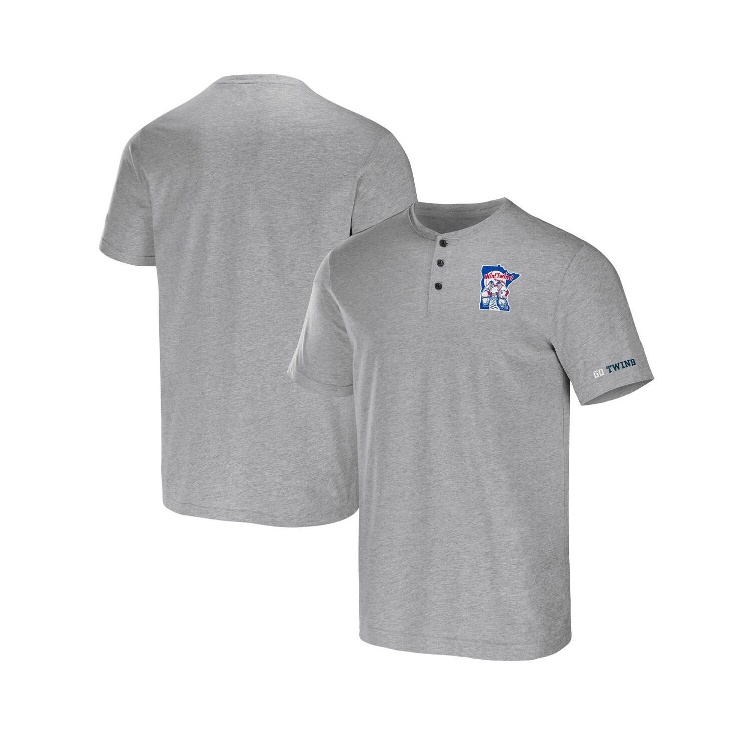 Men's Darius Rucker Collection by Heather Gray Minnesota Twins Henley T-shirt
