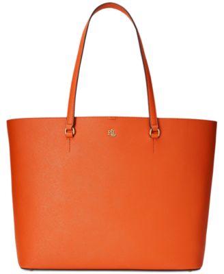 Lauren Ralph Lauren - Karly Crosshatch Leather Large Tote