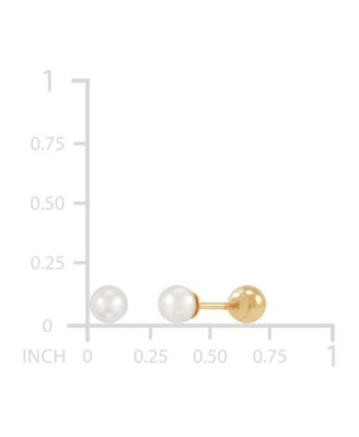 Children's Cubic Zirconia Birthstone Reversible Earrings in 14k Gold