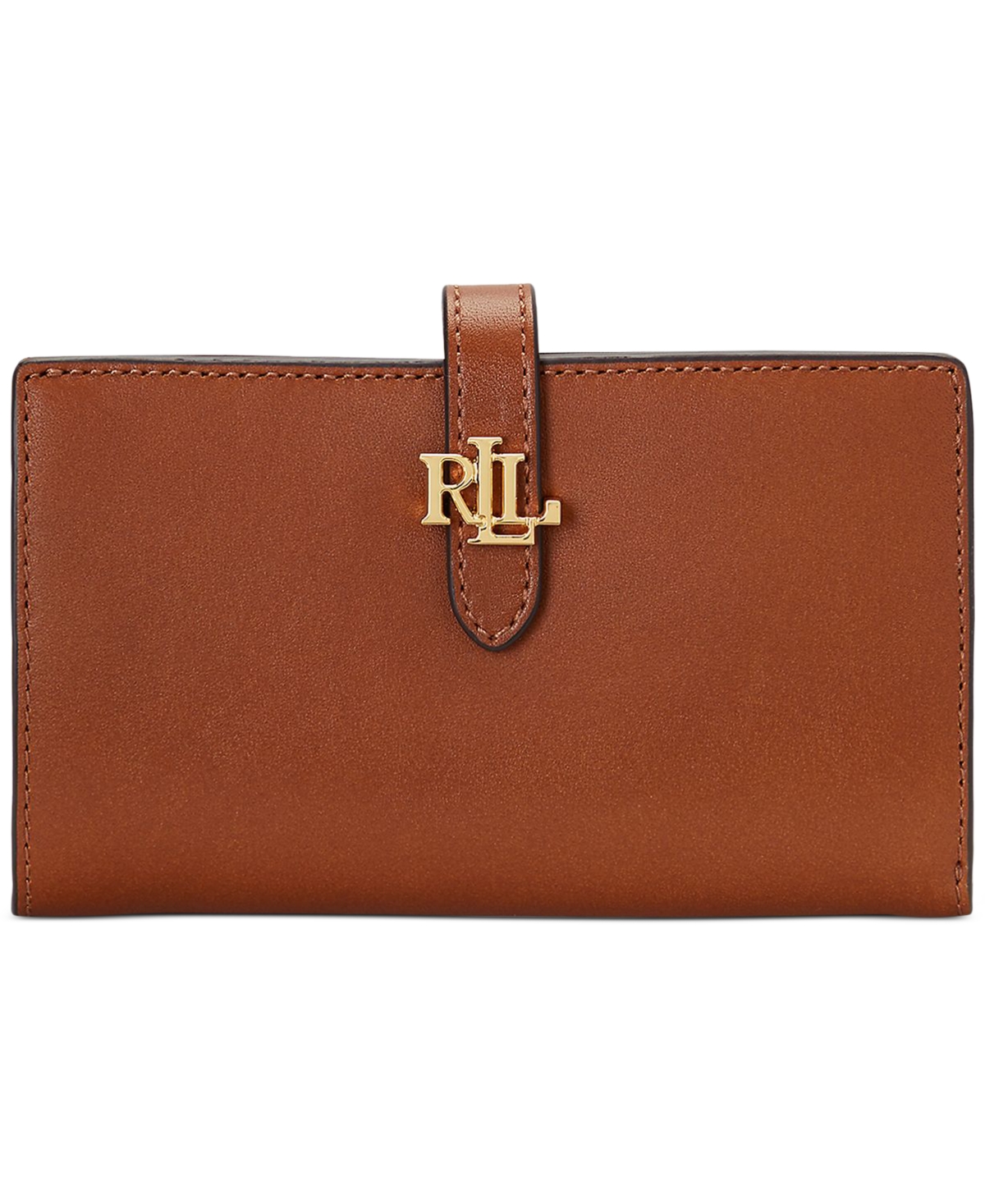 Lauren Ralph Lauren Logo Leather Bifold Wallet In Lauren Tan