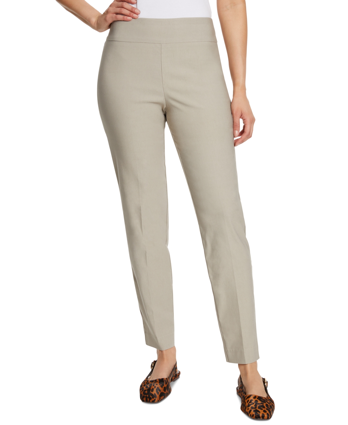 Women's Tummy-Control Pull-On Slim Trousers, Regular, Short & Long - Blue