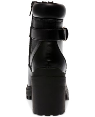 Women's Bridgitt Lace-Up Side-Zip Lug-Sole Booties, Created for Macy's