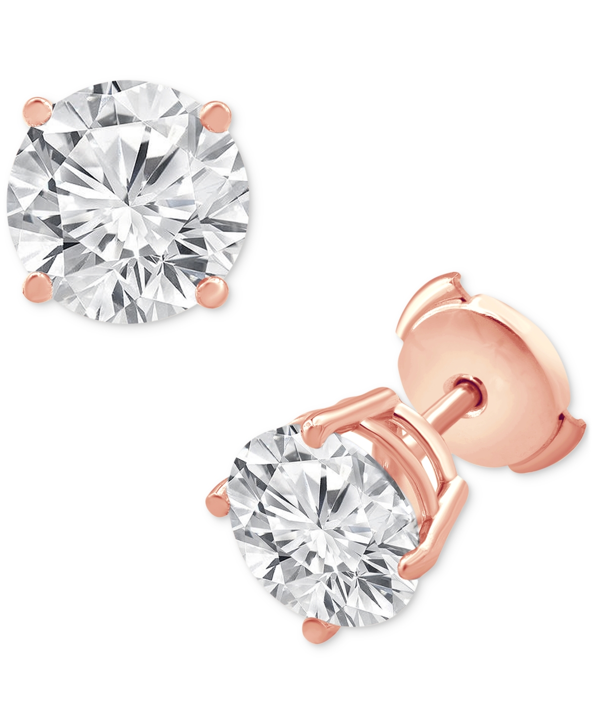 Badgley Mischka Certified Lab Grown Diamond Stud Earrings (5 Ct. T.w.) In 14k Gold In Rose Gold