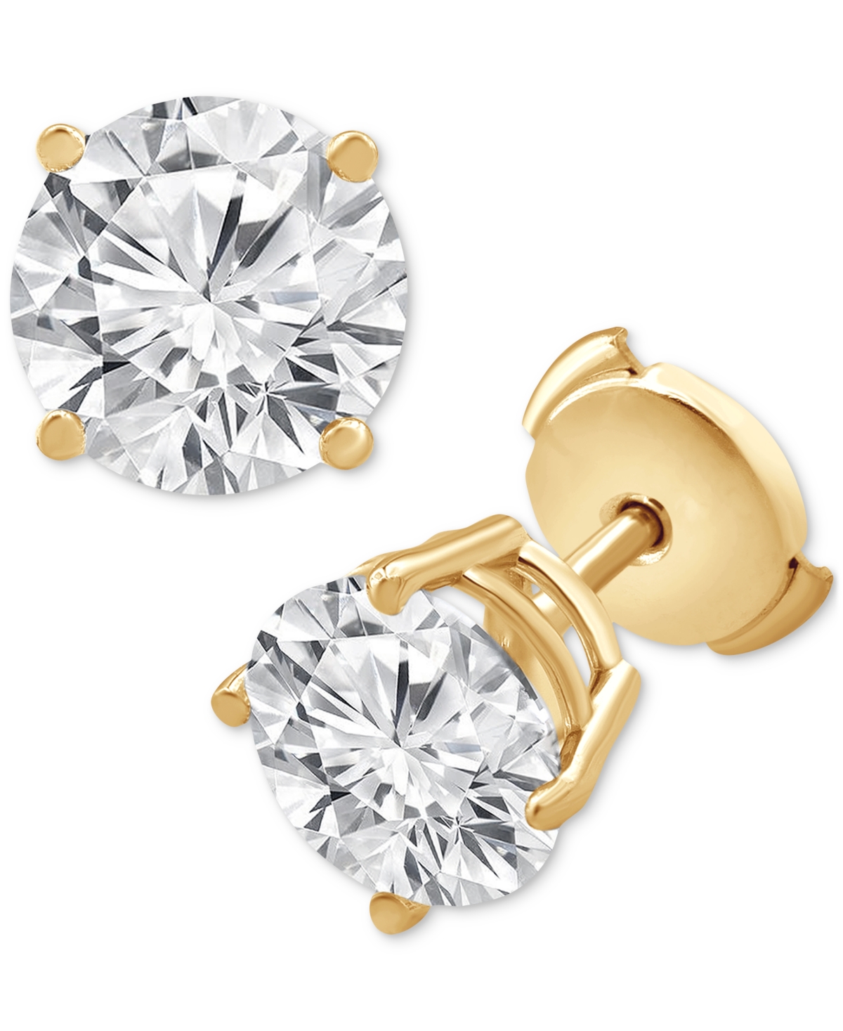 Certified Lab Grown Diamond Stud Earrings (5 ct. t.w.) in 14k Gold - White Gold