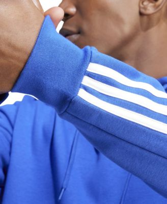 флисовая толстовка adidas Men's Essentials с 3 полосками обычного кроя, обычная, для больших и высоких размеров 