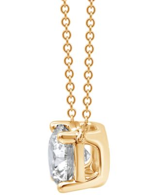 Certified Lab Grown Diamond Solitaire 18" Pendant Necklace (3 ct. t.w.) in 14k Gold