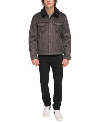 Men's Relaxed-Fit Faux-Shearling Trucker Jacket  