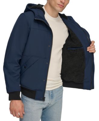 Men's Soft Shell Sherpa Lined Hooded Jacket