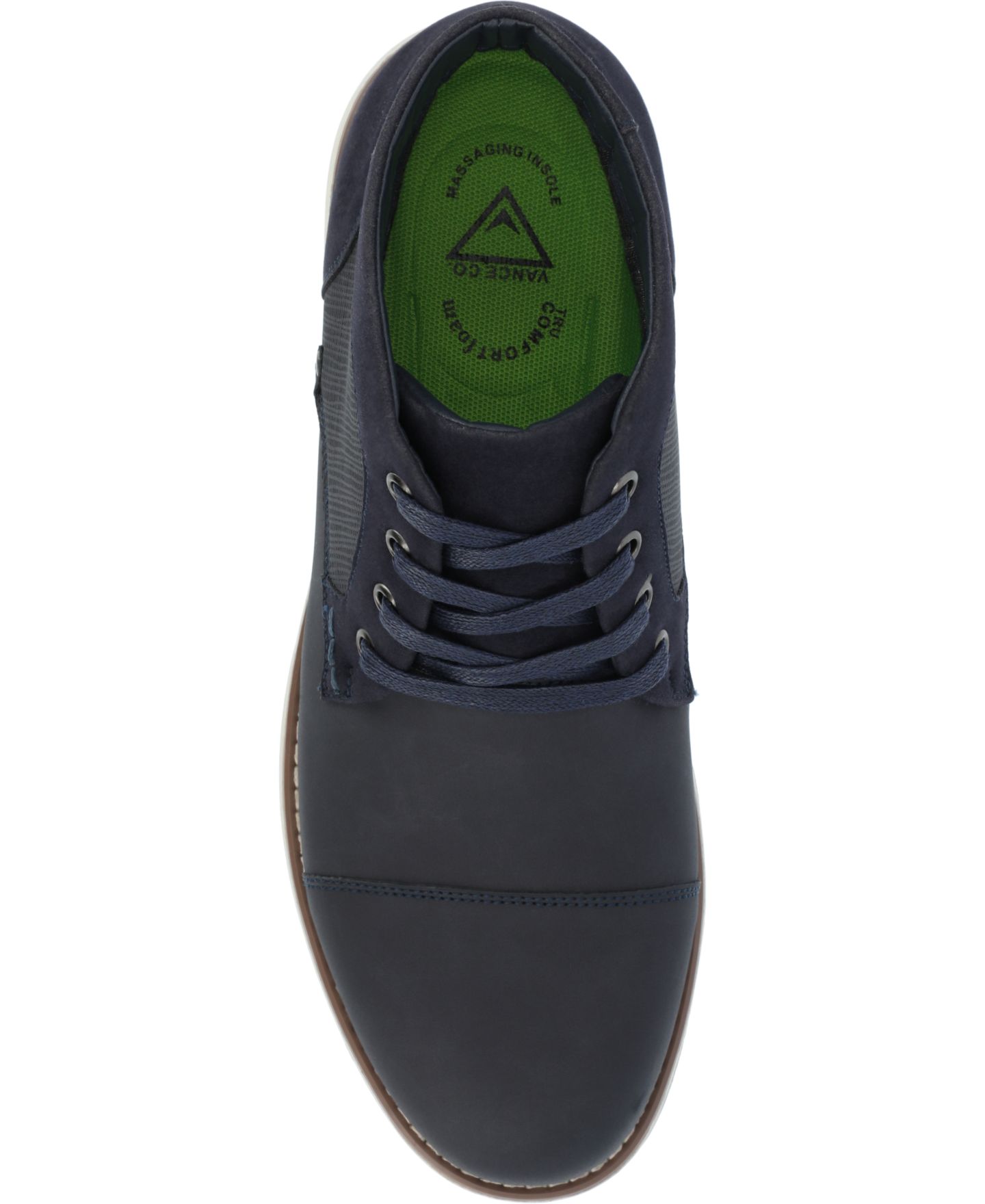 Мужские ботинки Vance Co. Austin Wide Width Tru Comfort Foam Lace-Up Cap Toe Chukka, цвет: Тёмно-синий — фото 4