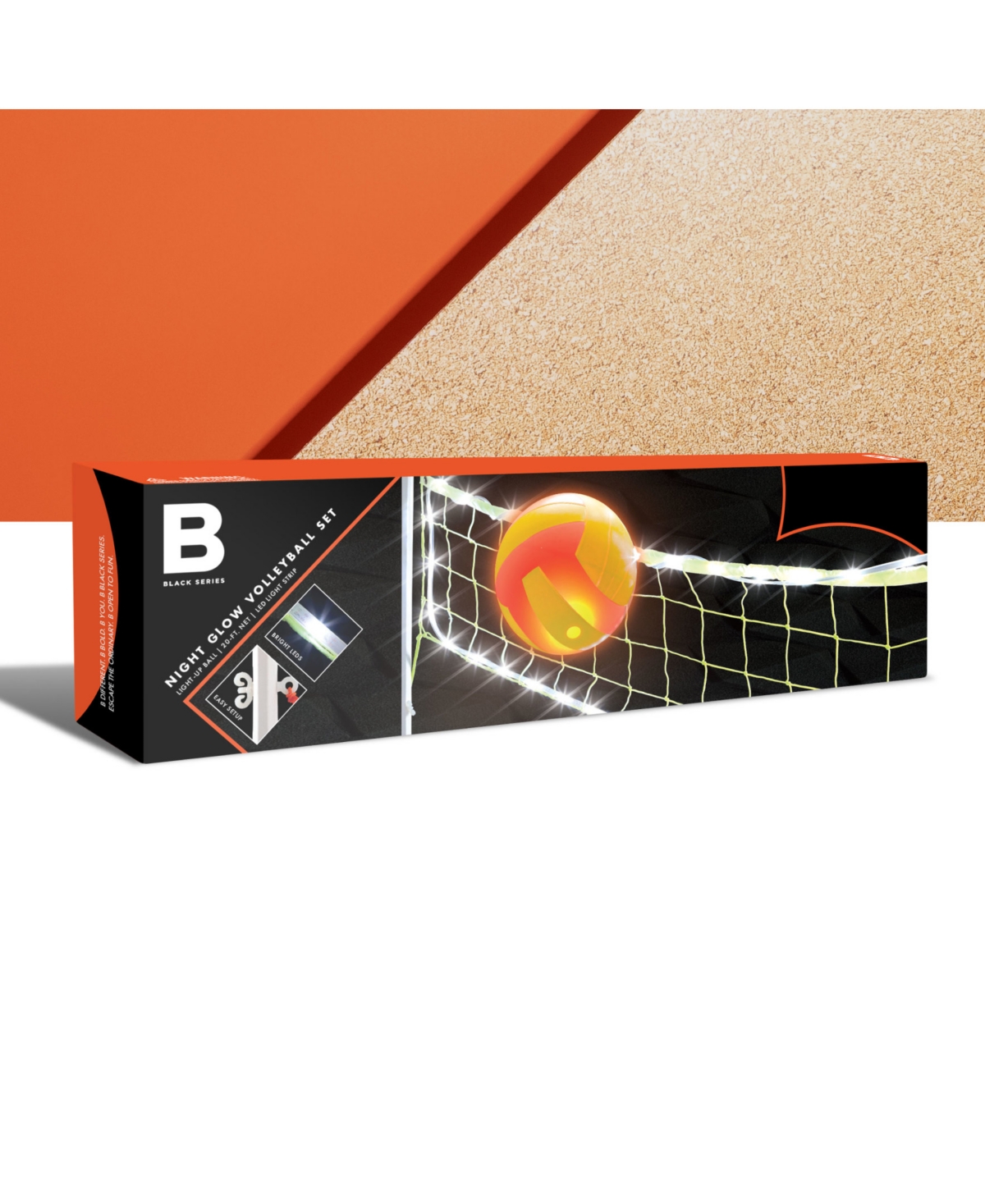 Black Series Night Glow Volleyball Set In Open Miscellaneous