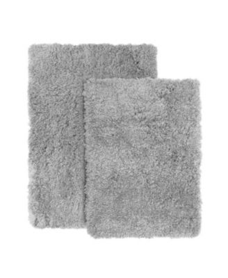Ultra Soft Non Slip Shaggy 2 Piece Bath Rug Set, Small 17x24 & Medium 20x32