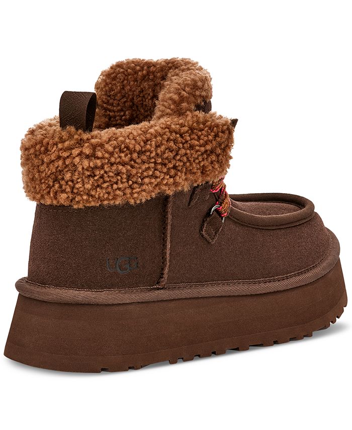 UGG® Women's Funkarra Cabin Cuffed Lace-Up Cold-Weather Booties - Macy's