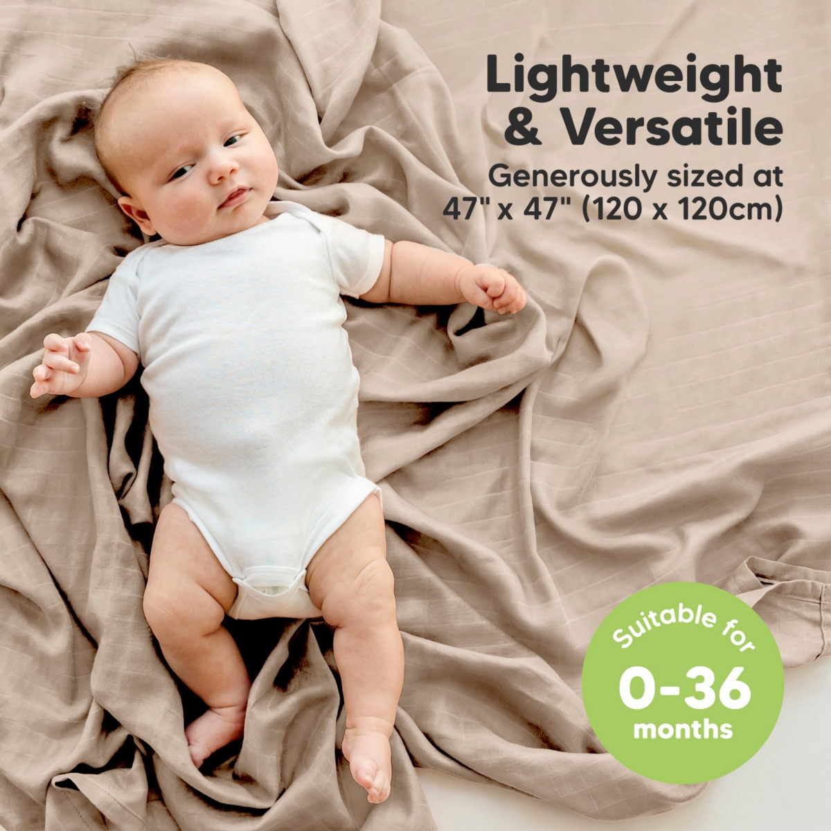 KeaBabies 4pk Muslin Swaddle Blankets for Baby Boys, Girls - Organic Baby Blankets, Swaddles for Newborns