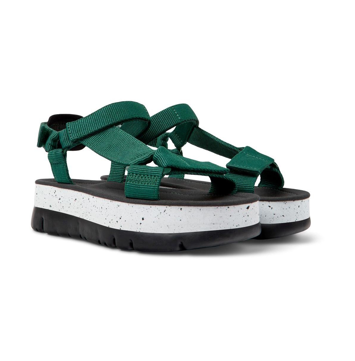 Camper Oruga Up Open-toe Sandals In Dark Green