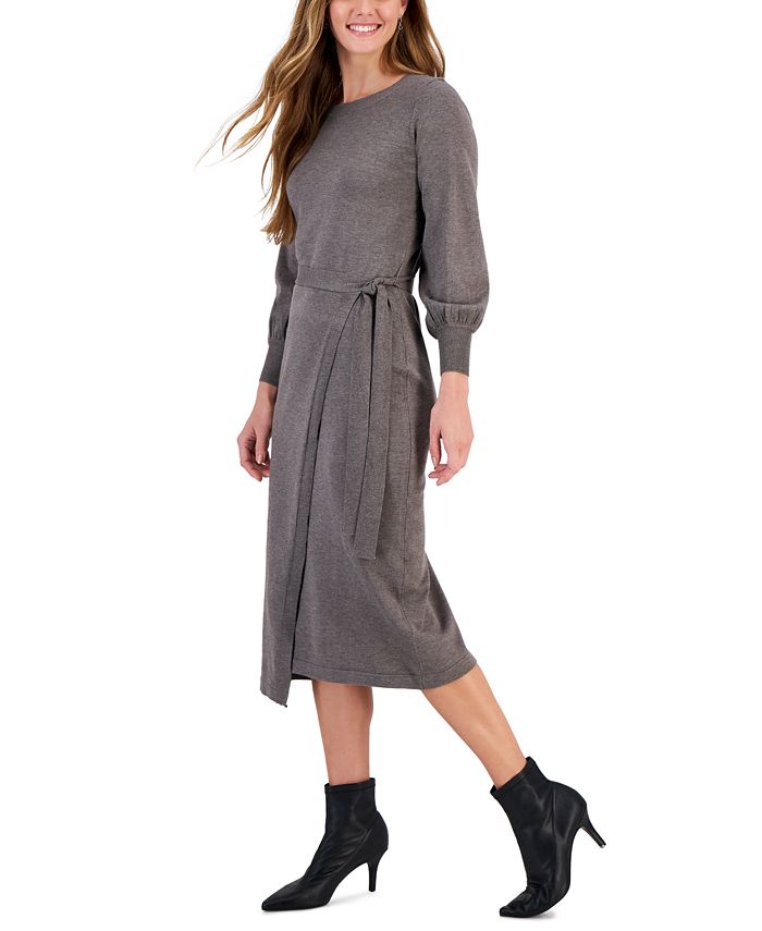 Puff Sleeve Sweater Dress  main image 1