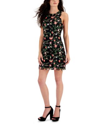 Sam Edelman - Women's Peony Embroidered Mini Sheath Dress