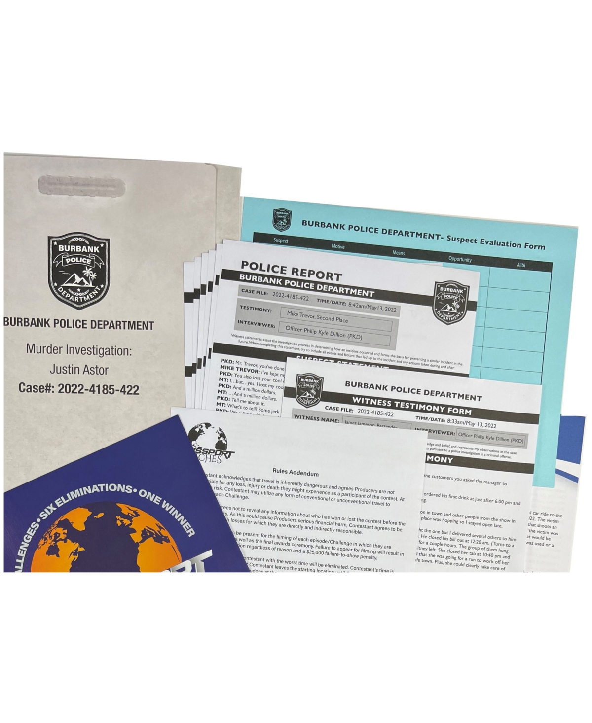 University Games Murder Mystery Party Case Files Puzzles Passport To Murder, 1000 Pieces In No Color