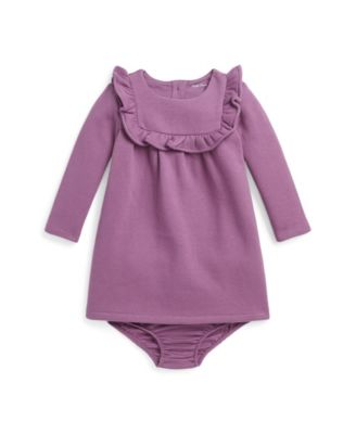 Ralph Lauren Baby Girls Ruffe Polo Dress in Yellow