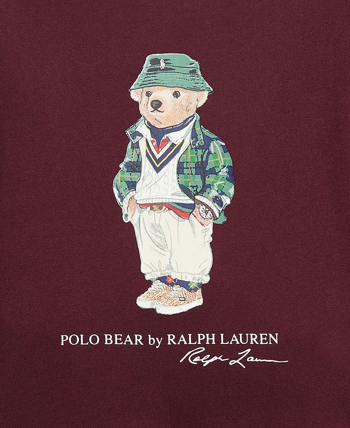 Polo Ralph Lauren Baby Boys Polo Bear Jersey Tshirt and Fleece Pants Set Macy's