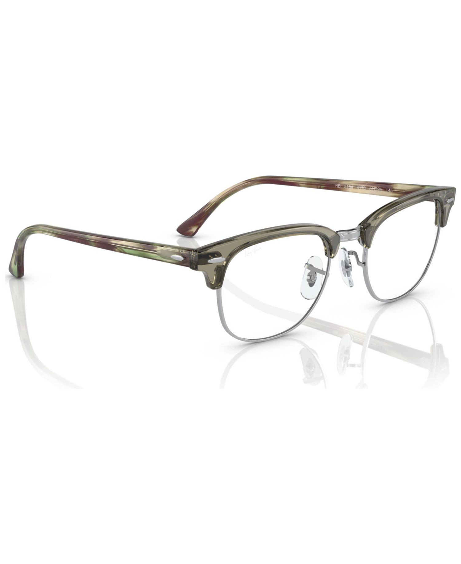 Unisex Square Plastic RB5154 Clubmaster Eyeglasses