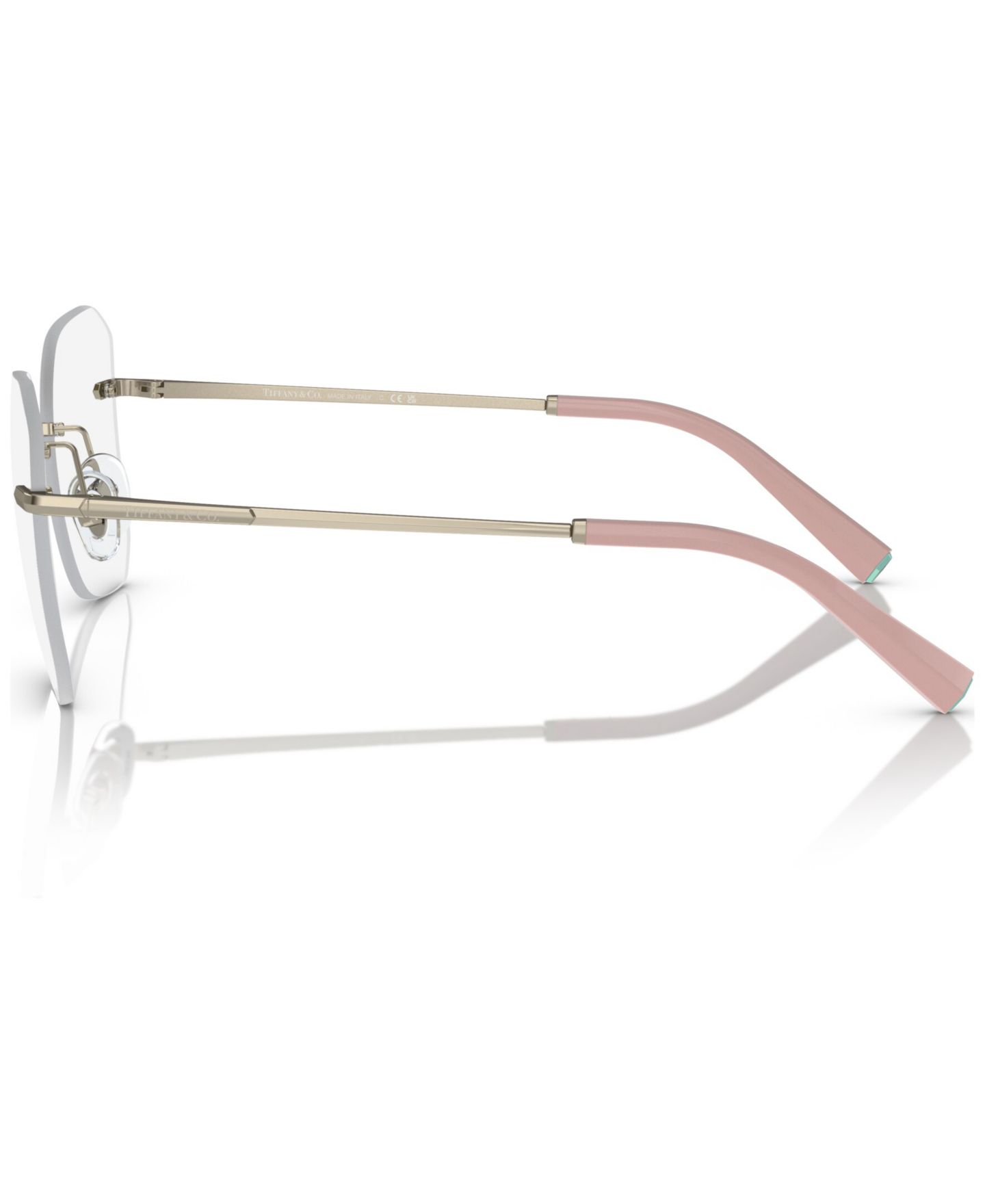 Женские очки Tiffany & Co. Woman Irregular Metal TF1150 Eyeglasses, цвет: Бледный золотой — фото 4