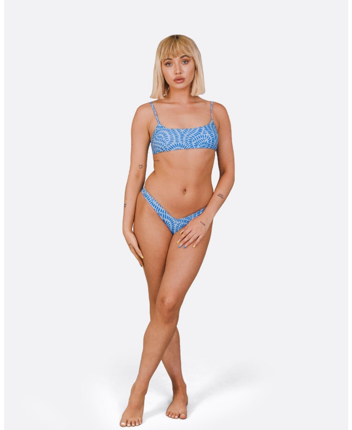 Oosc Women's Moroccan Dream Lace up Crop Bikini Top