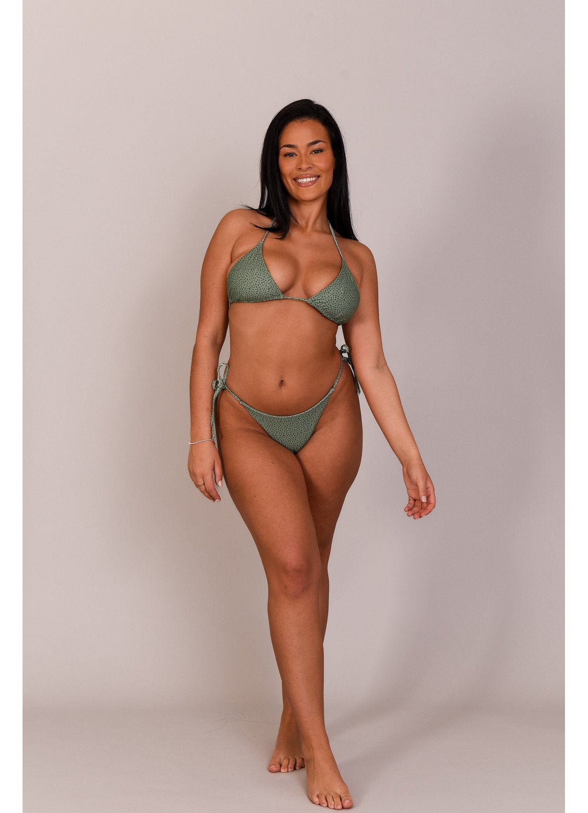 Oosc Women's Sahara Sage Tie Side Bikini Bottoms