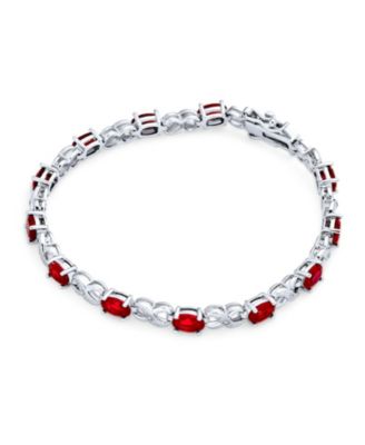 9CT Cubic Zirconia Pink Oval CZ Romantic Love Knot Symbol Milgrain Infinity Tennis Bracelet Rose Plated