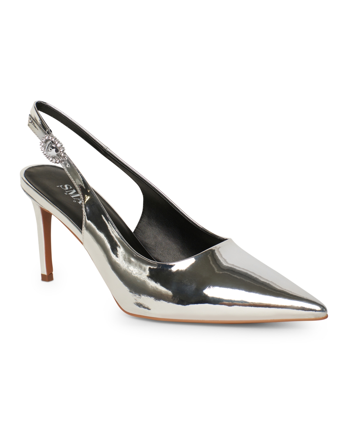 Women's Dion Buckle Pumps - Extended Sizes 10-14 - Silver