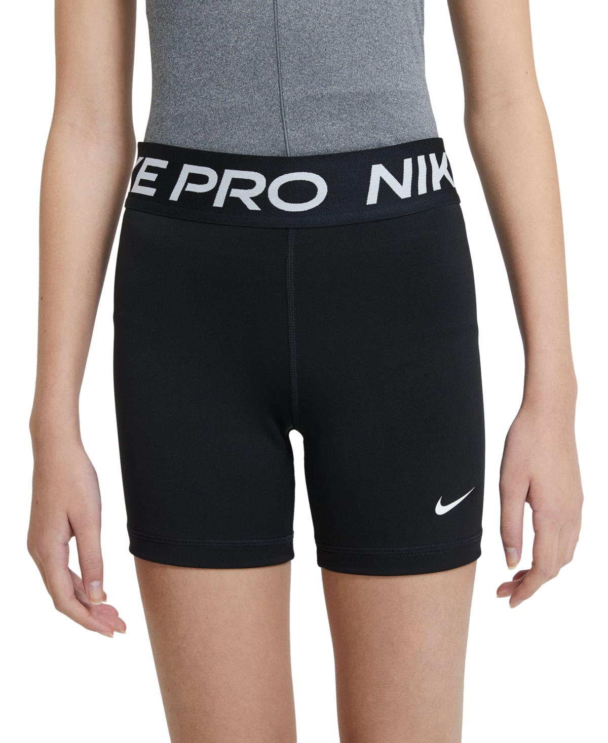 Shop Nike Pro Big Girl's 3" Shorts In Black