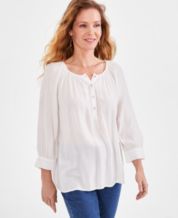 Macys womens white blouse hot sale