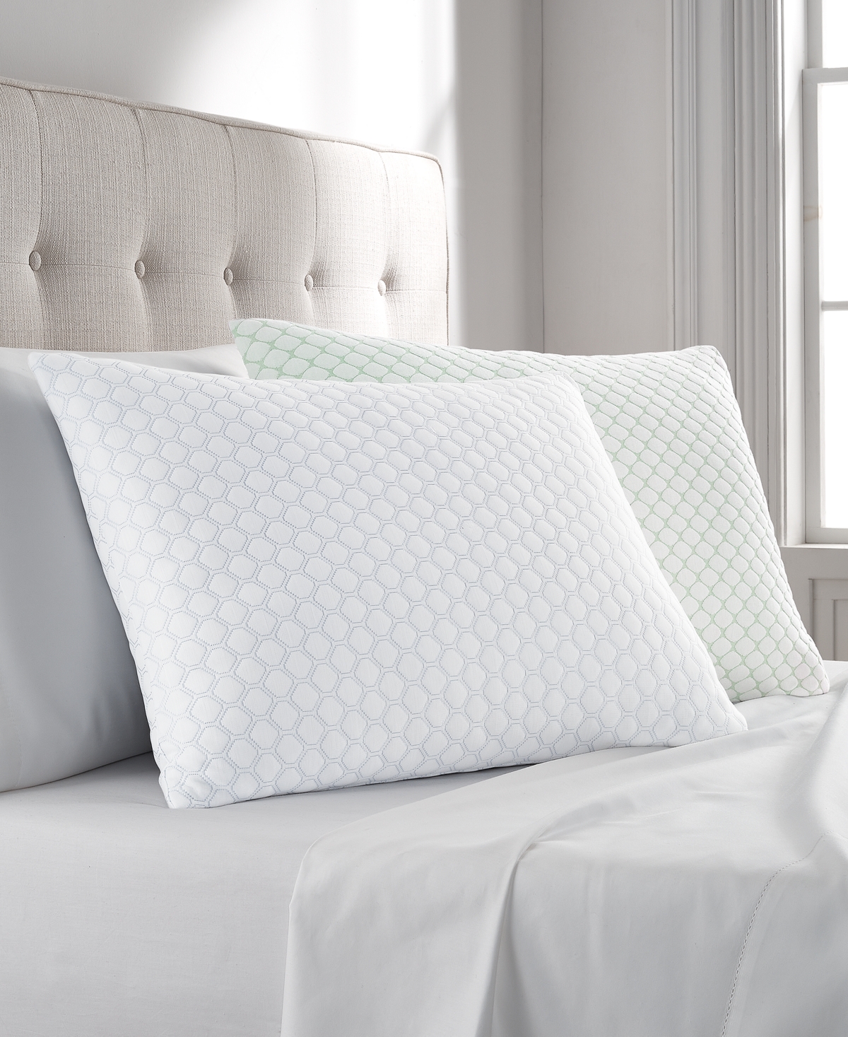 Charter Club Cooling Custom Comfort Pillow, King, Created For Macy's In White