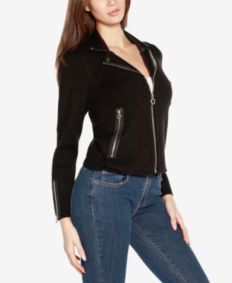 Black Label Women's Motorcycle Sweater Jacket