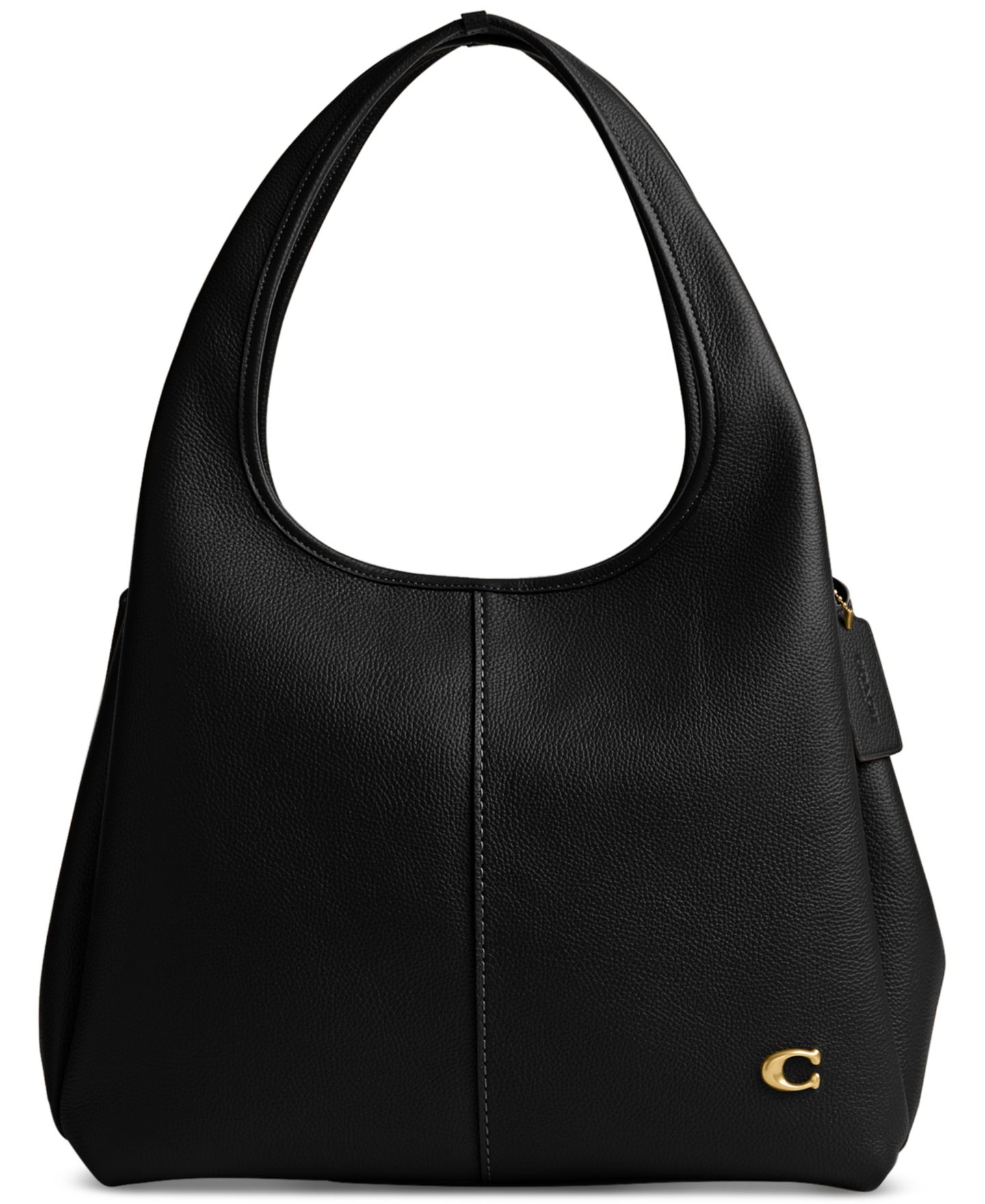 Женская сумка Coach Lana Medium Pebble Leather Shoulder, цвет: Чёрный — фото 1