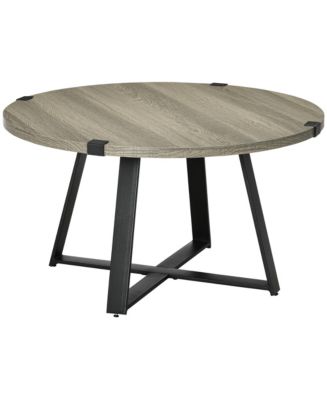 HOMCOM Round Coffee Table, Accent Center Table for Living Room - Macy's